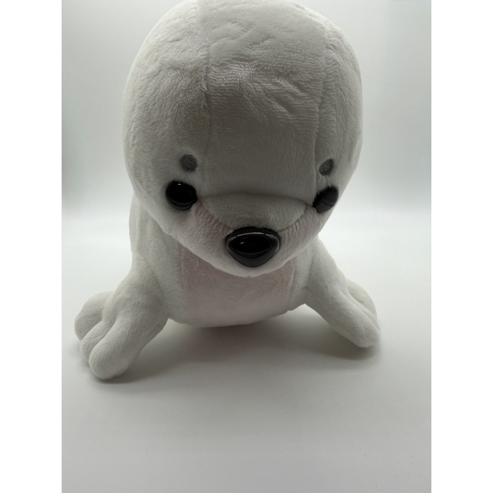 Bellzi Seali 8 Inch‎ White Baby Seal Plush Soft Stuffed Animal Toy Cute